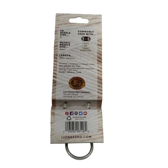 Lion Brand Yarns Bamboo Circular Knitting Needles Size US 6 16 Inch New - Picture 2 of 5